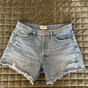 Agolde distressed Parker long shorts